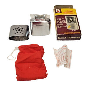 The "A" Line Vintage Pocket Hand Warmer-Lighter w/ Velveteen Bag #667 by Academy